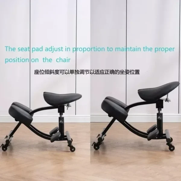 Saddle Seat Kneeling Chair With Wheels Adjustable Ergonomic Stool Office Mobile Sillas Para Comedor Room Furniture GY50DC - Image 6