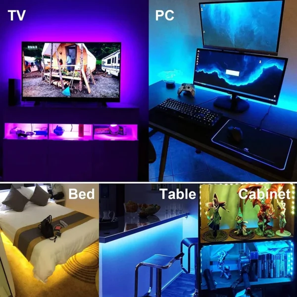 Led Lights For Room 5V Usb Led Strip Light Plug Rgb 5050 5M 10M Tv Led Backlight Smart Luces Led Tape Gaming Setup Accessories - Image 6