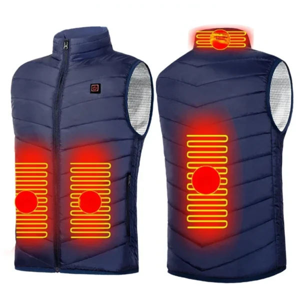 New 2/4/9/11/13 Places Heated Vest Men Women Usb Heated Jacket Heating Thermal Clothing Hunting Winter Fashion Heat Jacket - Image 5