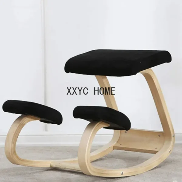 Correction Kneeling Chair Posture Furniture Original Ergonomic Kneeling Rocking Wooden Kneeling Compute Improving Posture Chair - Image 4