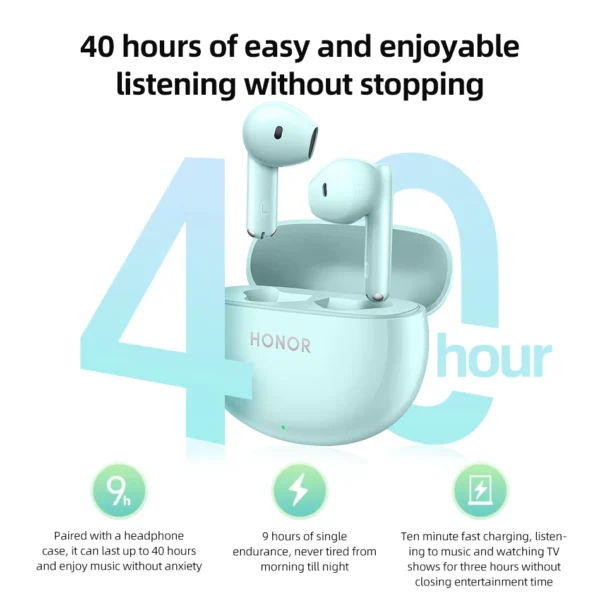 Honor Earbuds X7 TWS Earphone Call Noise Cancelling 40 Hours Battery Life True Wireless Earphone Bluetooth 5.3 For Honor 200 - Image 3