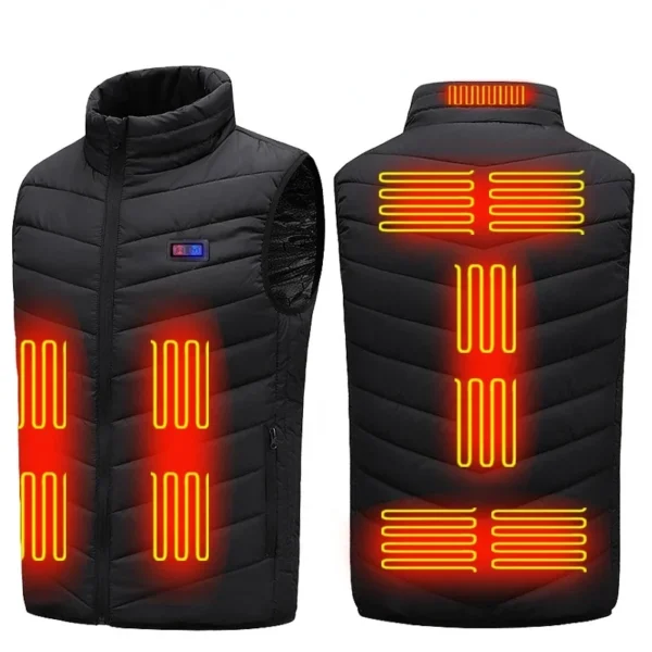 New 2/4/9/11/13 Places Heated Vest Men Women Usb Heated Jacket Heating Thermal Clothing Hunting Winter Fashion Heat Jacket - Image 4