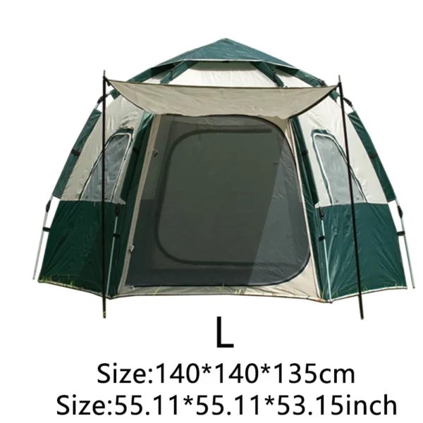 Outdoor Folding Tent Instant Pop Up Tent Portable Automatic Waterproof Camping Tent with Canopy for Hiking Picnic 3-4 Person - Image 6